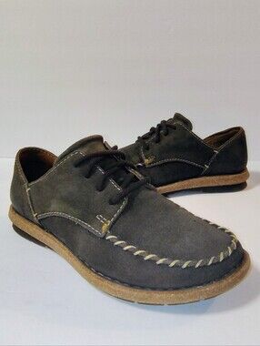 Born Thyra Rust Leather Suede Lace-Up Moc-Toe Terrain Comfort Handcrafted Shoes